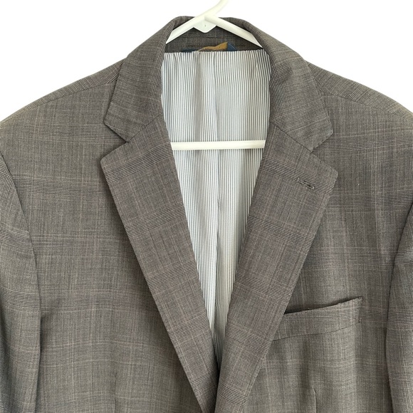 Brooks Brothers Sport Coat Explorer Regent Fit Gray Plaid 46R Wool - Picture 2 of 16